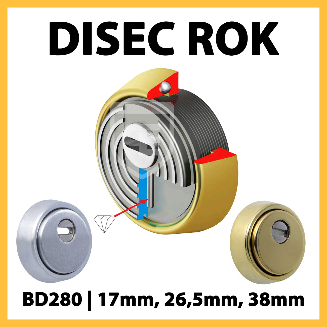 Comprar escudo disec rok bd280 laton dorado o niquel plateado