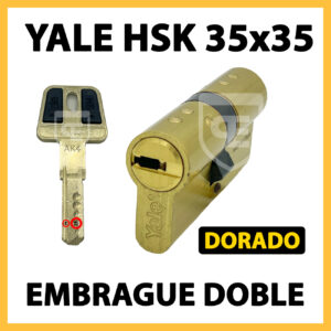 Cilindro Yale HSK 35x35 laton dorado